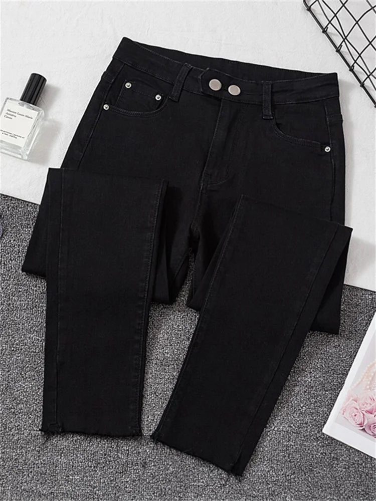 Jeans Female Denim Pants Black