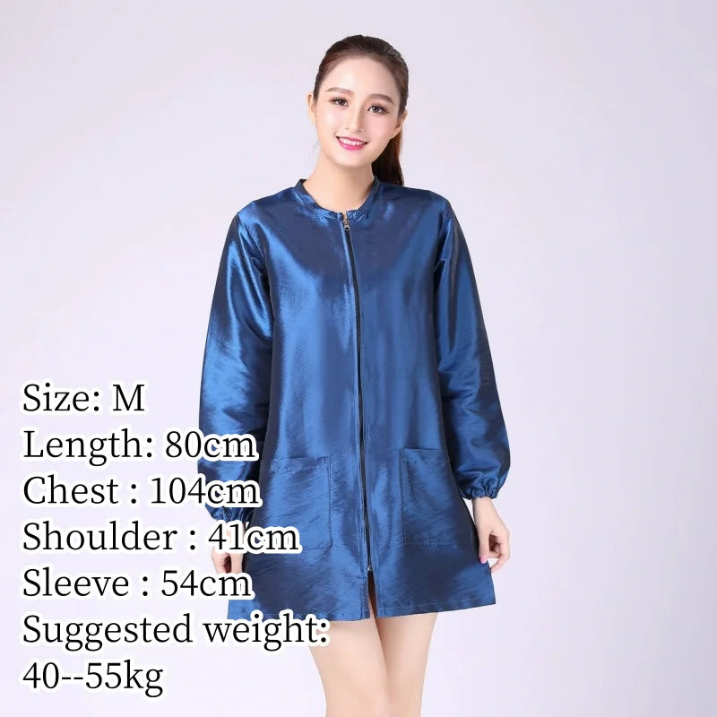 Hair Salon Work Clothes Pet Grooming Uniforms Long Sleeve Beauty Salon Smock Barber Shop Hairdresser Robe Anti Hair Gown Y1206