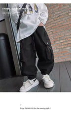 Children's Clothing Boys' Pants Children's Spring and Autumn Work Pants Boys' New Medium and Large Children's Casual Pants