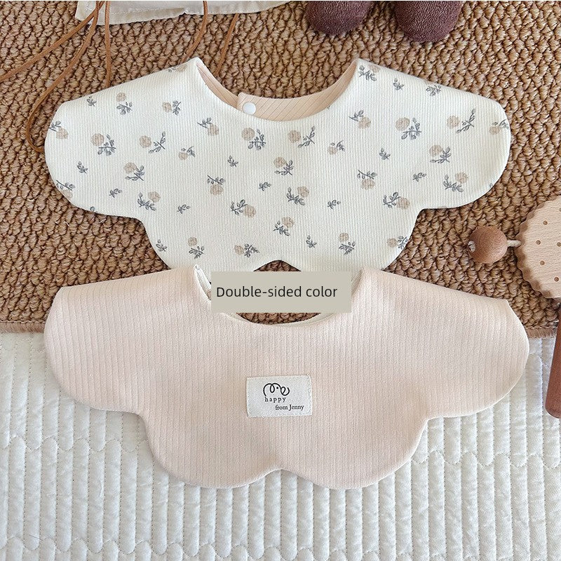 [2] Baby double-sided saliva towel ins K-style New arrival baby cotton bib Easiest for match double-sided saliva pocket bib