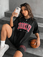 Women's Pajamas Sets Casual Loose T-Shirt Tight Shorts Slim Outside Homewear Comfortable Breathable Beautiful Stylish Trendy