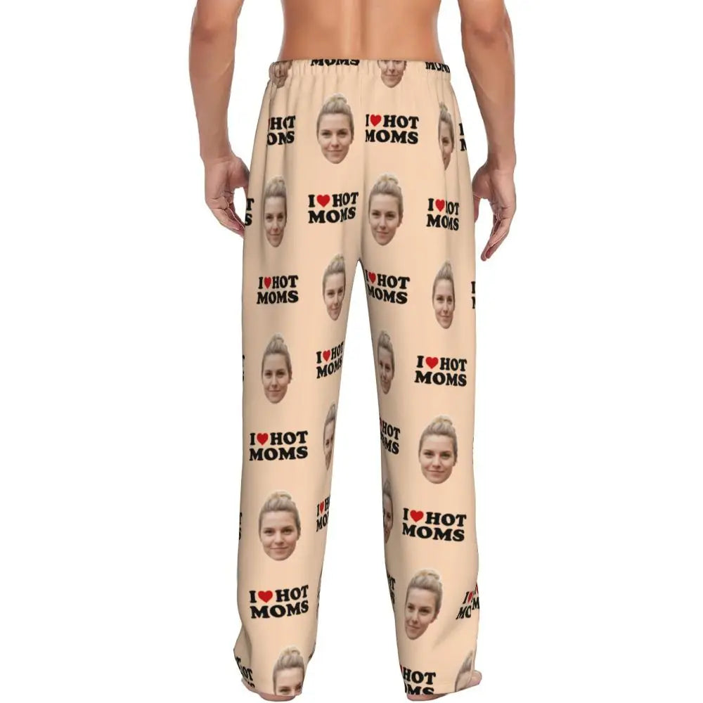 I Love Hot Moms Custom Pajama Pants