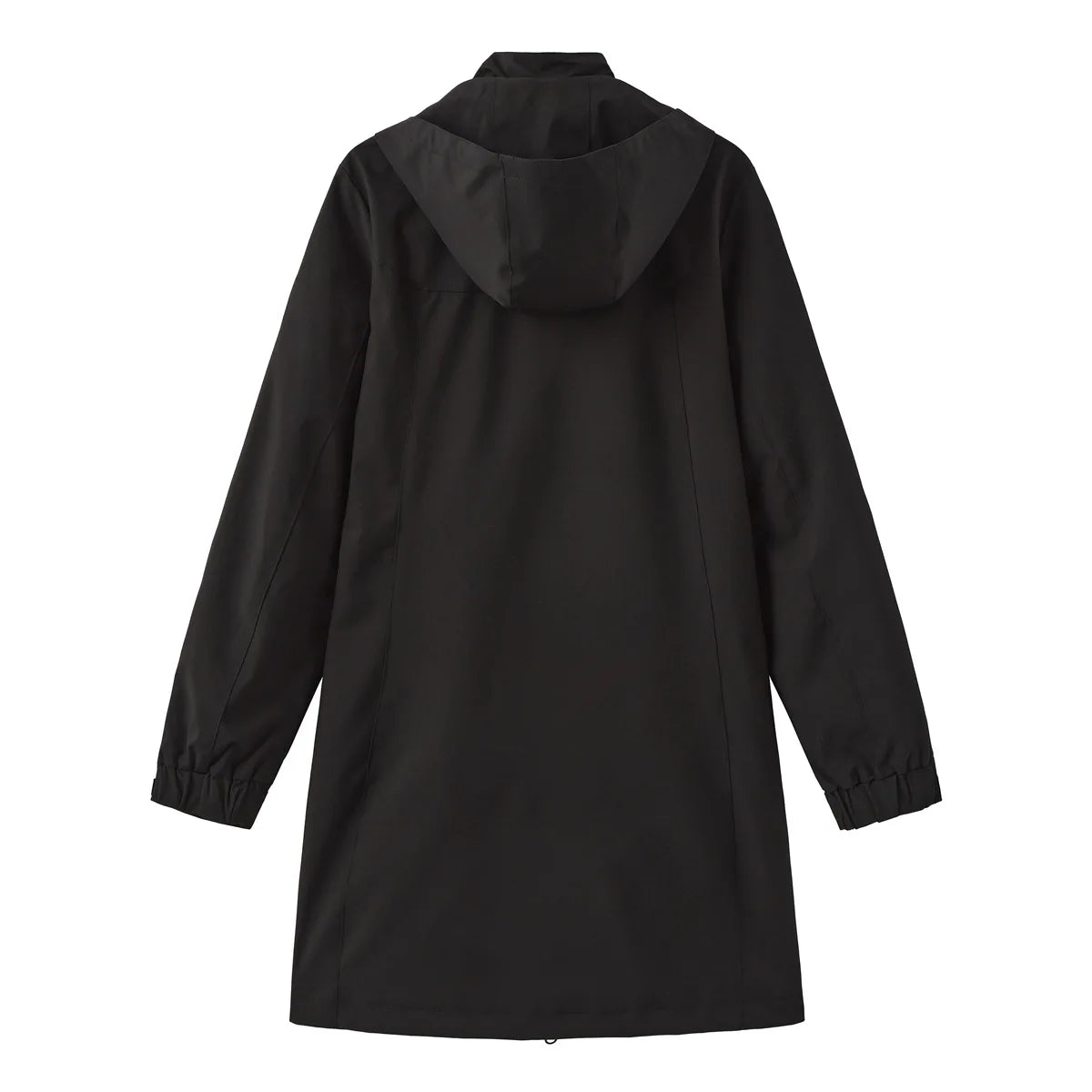 Spring Autumn Women's Solid Color Long Sleeve Lightweight Trench Coat with Detachable Hood Water-Repellent Windbreaker