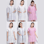 Beauty Salon Beautician Overalls Hairdressing Spa Massage Therapist Health Work Uniform Nail Salon Long / Short Sleeves Coats