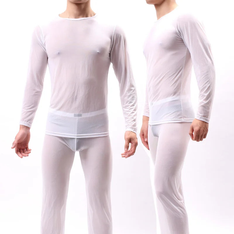 Sheer Pajamas for Men Sexy Mens Sleepwear