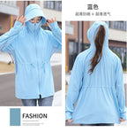 UV Protection Thin Breathable Sun-Proof  Cycling Coat Ice Silk Sunscreen Hoodies Long Sleeve Summer Ice Silk Sunscreen Clothing