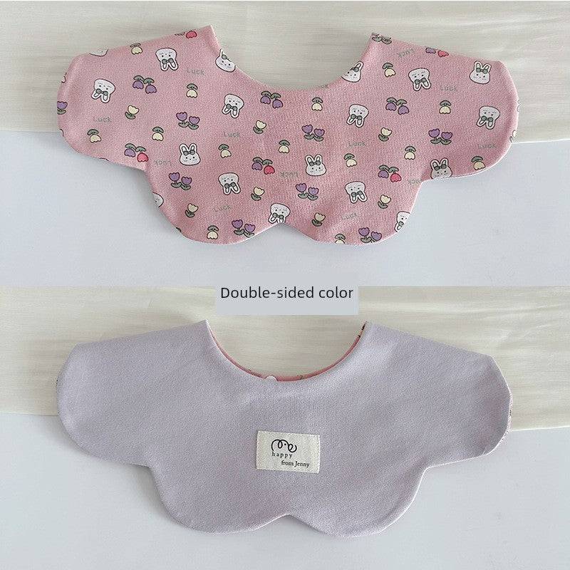 [2] Baby double-sided saliva towel ins K-style New arrival baby cotton bib Easiest for match double-sided saliva pocket bib