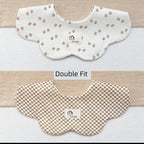 [2] Baby double-sided saliva towel ins K-style New arrival baby cotton bib Easiest for match double-sided saliva pocket bib