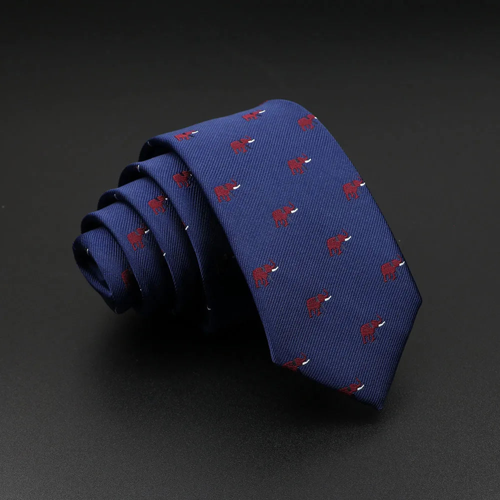 New Design Animal Tie For Men Polyester Woven Necktie Ladybug Dog Dinosaur Shark Jacquard Fashion Party Wedding Gravata Ties
