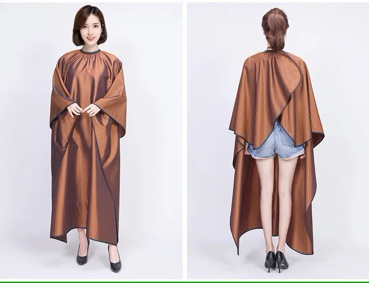Custom Logo Water Repellent Adjustable Metal Button Hair Salon Work Hair Salon Hair Dressing Capes