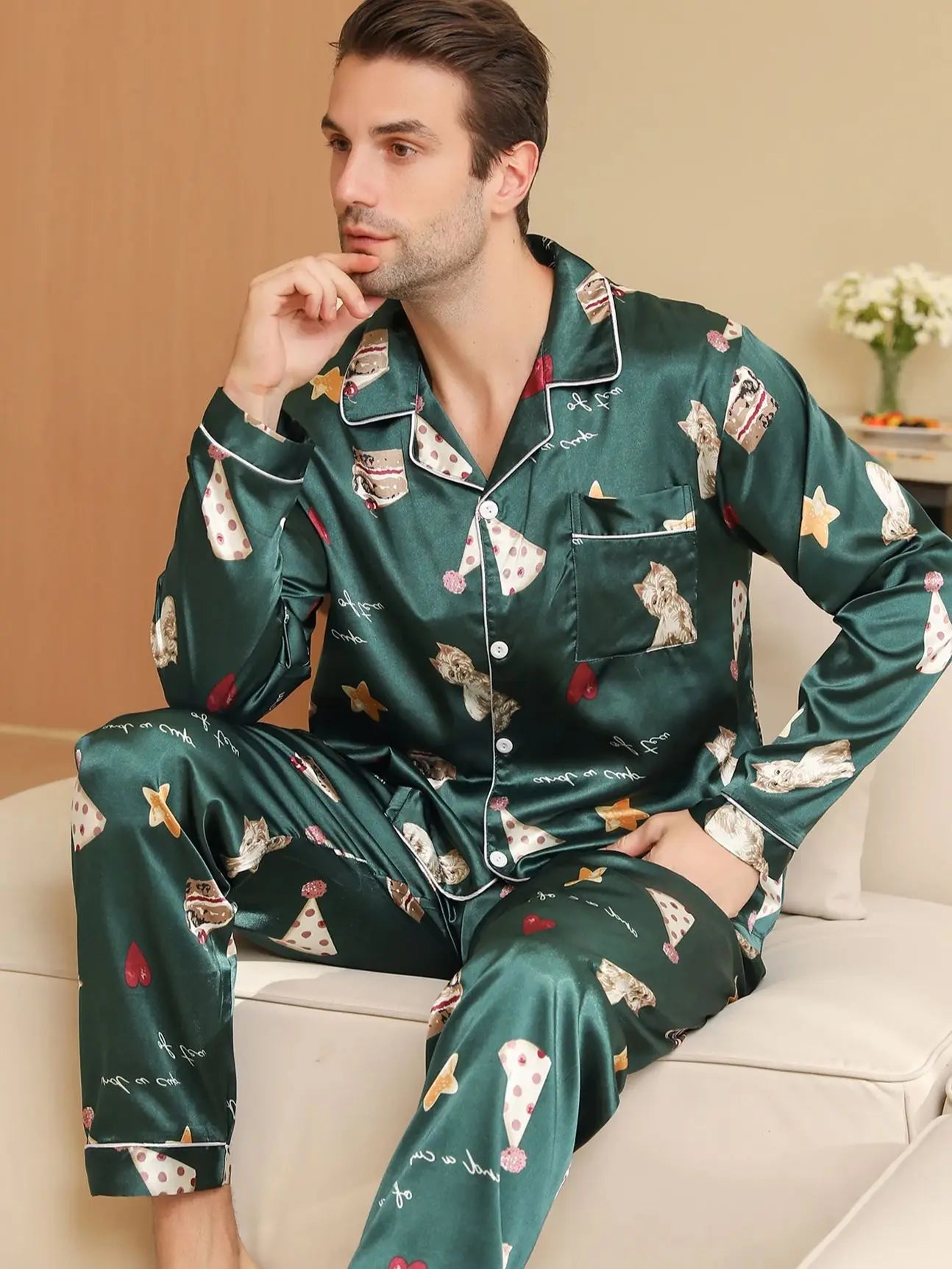 Men's pajamas long sleeves