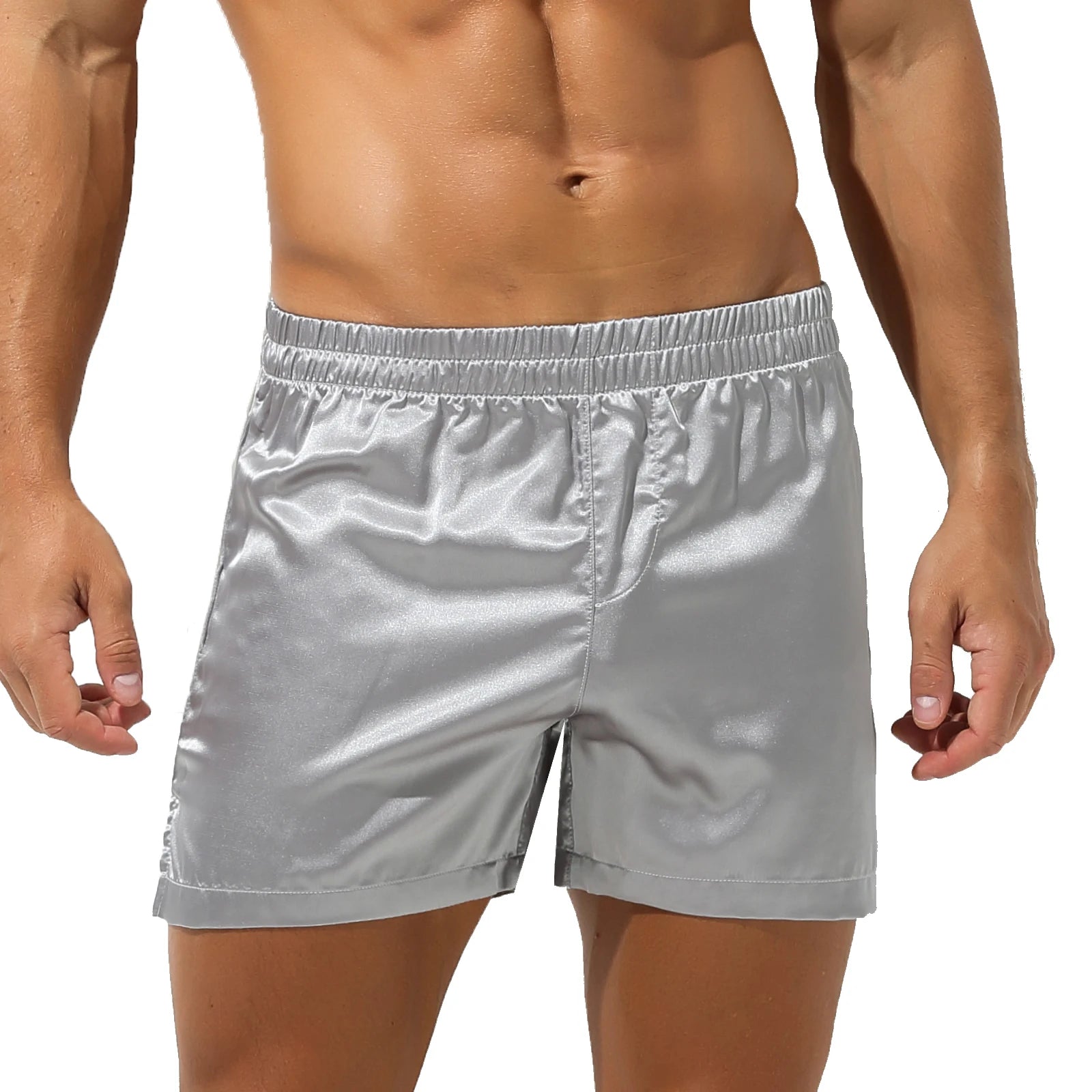 Mens Hooded Bath Robe Short Sleeve House Robe Satin Silk Lounge Bathrobes with Belt Men's Pajamas Homme Kimono Robes Sleepwear