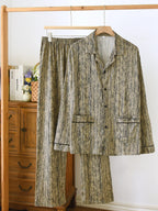 Men's Pajamas Can Be Worn Outside in Spring and Autumn, Cardigan Long-Sleeved New Casual Home Wear Men's Autumn and Winter Suits