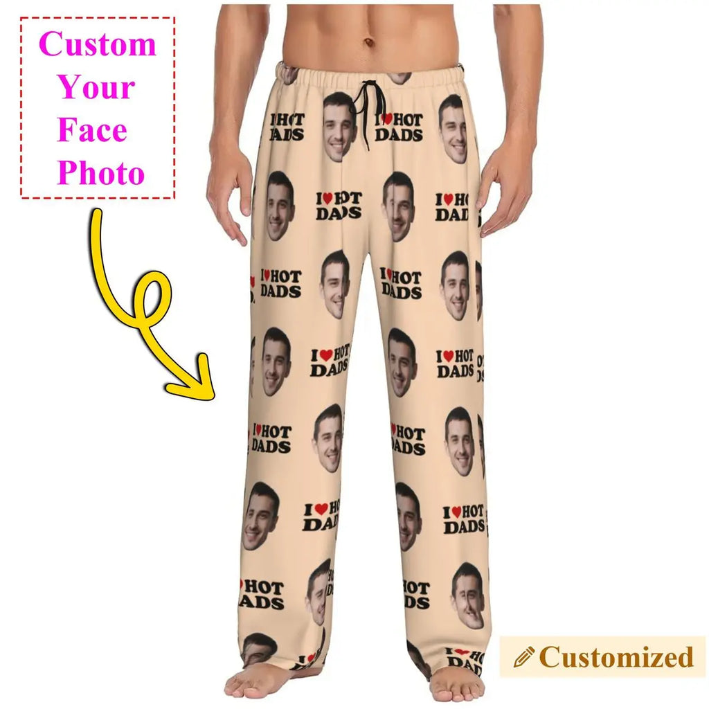 I Love Hot Moms Custom Pajama Pants