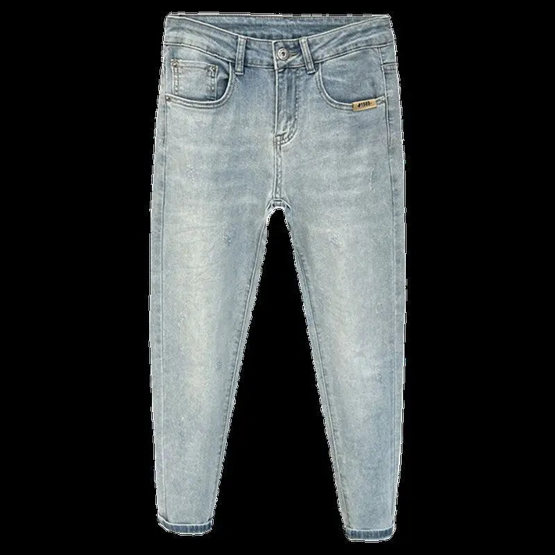 Jeans Men's Trendy Brand Light-colored Fashion Youth Casual Pant