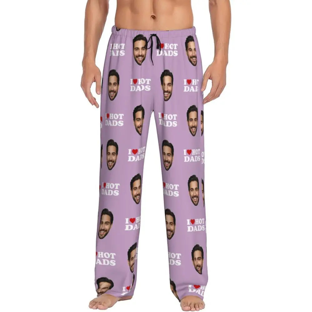 I Love Hot Moms Custom Pajama Pants