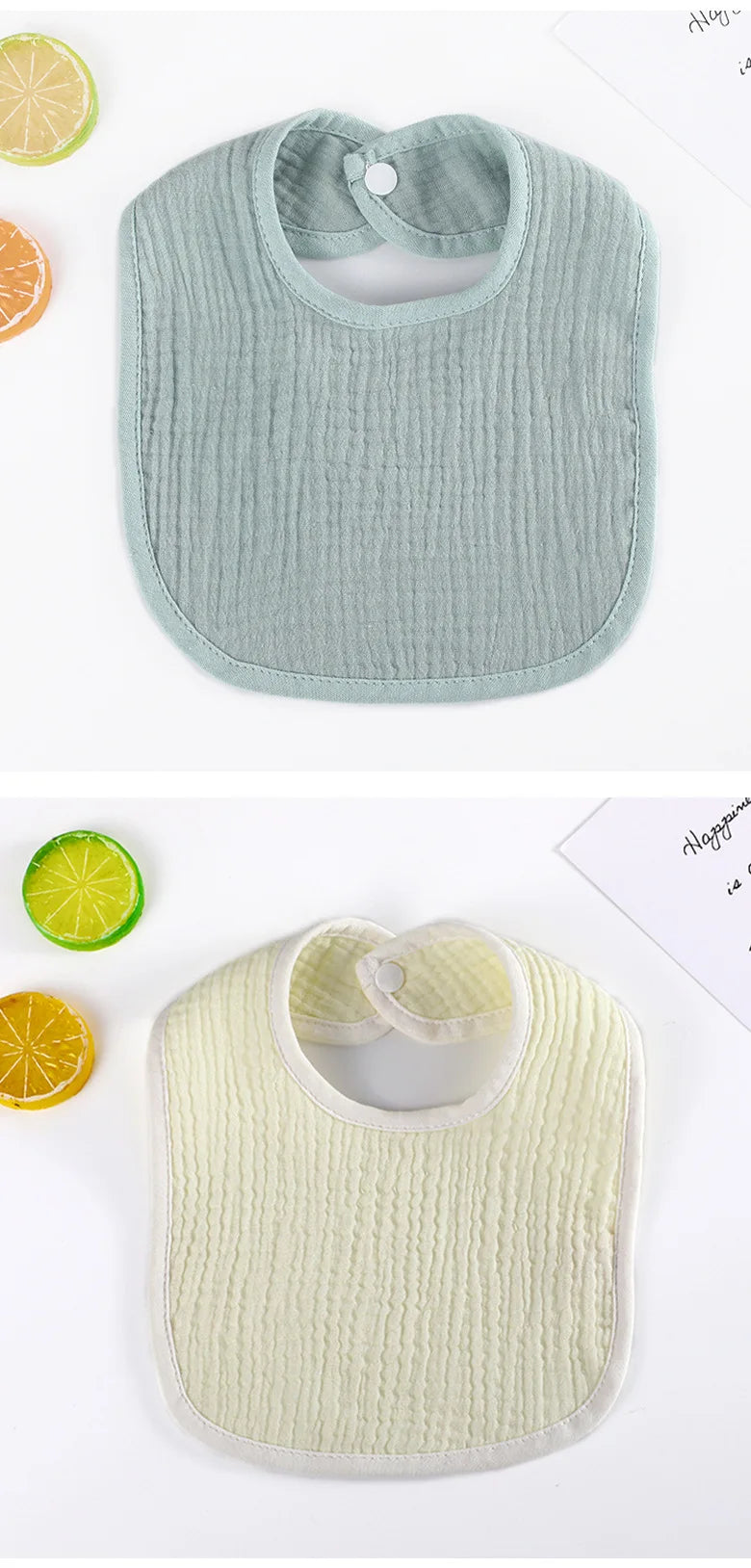 Baby Girl Boy Feeding Bibs Solid Color Apron Saliva Towel Kids Toddler Dinner baberos Bandanas Burp Cloths Newborn Drool Bib