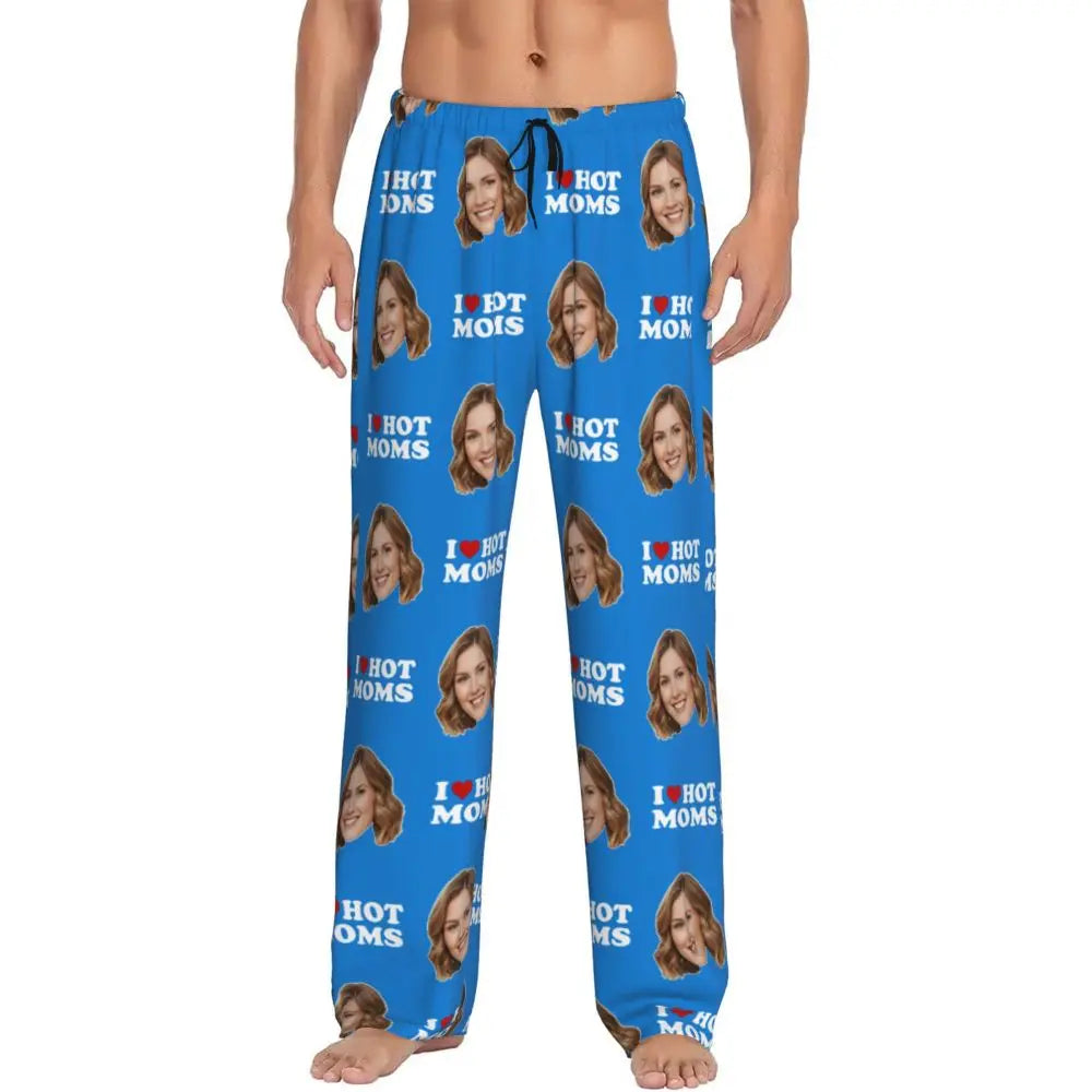 I Love Hot Moms Custom Pajama Pants