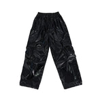 Boys K-pop Fashion Leather Jacket Street Dance Cargo Pants Girl Hip Hop Streetwear Kids Children Jazz Shiny Costume Clothes Sets