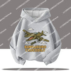Boy's sports shirt -interesting Italian brain rot Tung Tungtung Sahur children's hooded shirt                h cartoon print-fall/winter top
