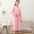 Women Men Pajamas Bathrobe Couples Waffle Bathrobe Cotton Men's Bathrobe