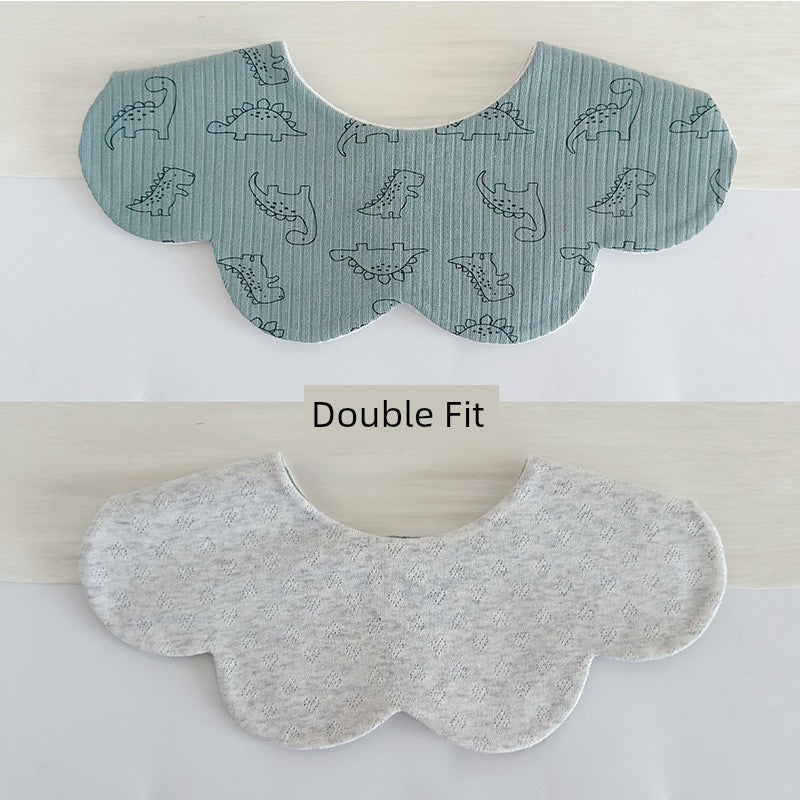 [2] Baby double-sided saliva towel ins K-style New arrival baby cotton bib Easiest for match double-sided saliva pocket bib