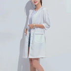 Beauty Salon Beautician Overalls Hairdressing Spa Massage Therapist Health Work Uniform Nail Salon Long / Short Sleeves Coats