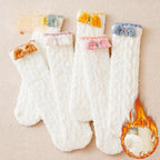 Kids Leg Warmers Baby Stockings Winter Fleece Floor Socks Coral Velvet Socks Leg Warmers Baby Knee Socks Baby Accessories
