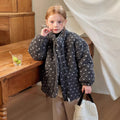 Winter Children Girls Woolen Coat Thicken Warm All Print Kid Baby Girl Fuffy Jackets Loose Padded Velvet Toddler Girls Outerwear