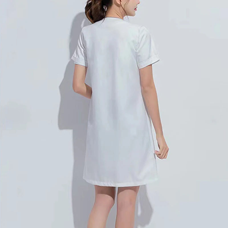 Beauty Salon Beautician Overalls Hairdressing Spa Massage Therapist Health Work Uniform Nail Salon Long / Short Sleeves Coats