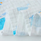 Baby Gauze Bath Towel Pure Cotton Six Layer Absorbent Towel 110cm x110cm Newborn Blanket Children Bath Towel