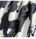 Faionable Ele Vest Long Dr High Waist Slim A-Line Print Maxi Skirt round Ne Svel Women's Summer Dr