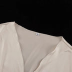 Women Pajamas 3 Piece Set Elegant Long Cardigan Robe + Strapless Tube Top + Shorts Set Loungewear Homewear Household Clothes