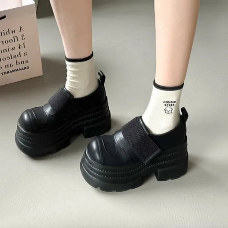 Shoes for Women Platform Loafers sLeather Casual Footwear Slip On Popular Genuine Mark Promotion 39 Vacation Shoe Non Woman Pump