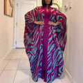 Ramadan Muslim fashion new vacation beach cape cardigan 3D digital printing casual Middle East Dubai robe women's clothing