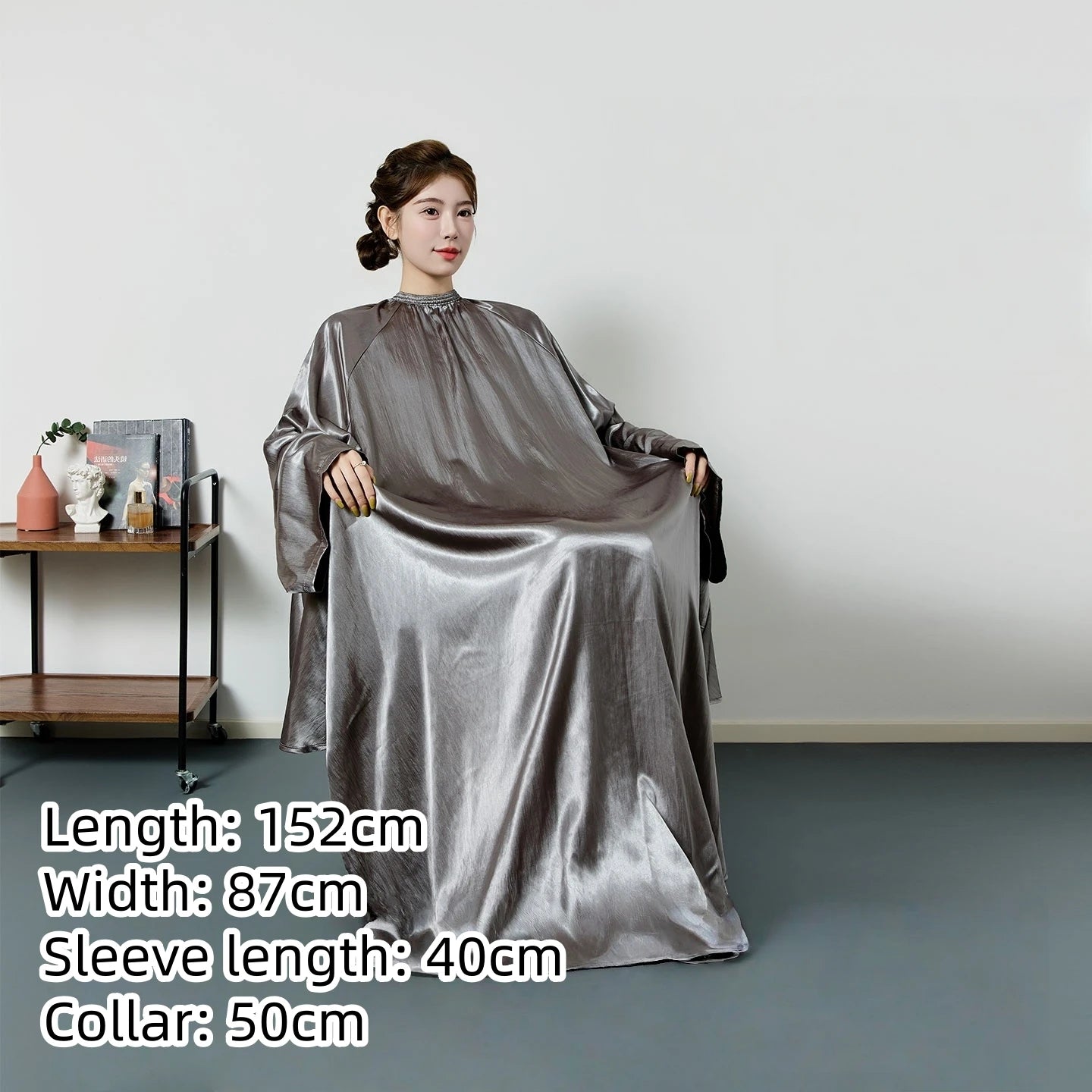 Large Size Hair Salon Hair Cutting Wrap Long Sleeve Hairdresser Robe Anti Hair Gown Barber Hairdressing Cloak Barbershop Apron