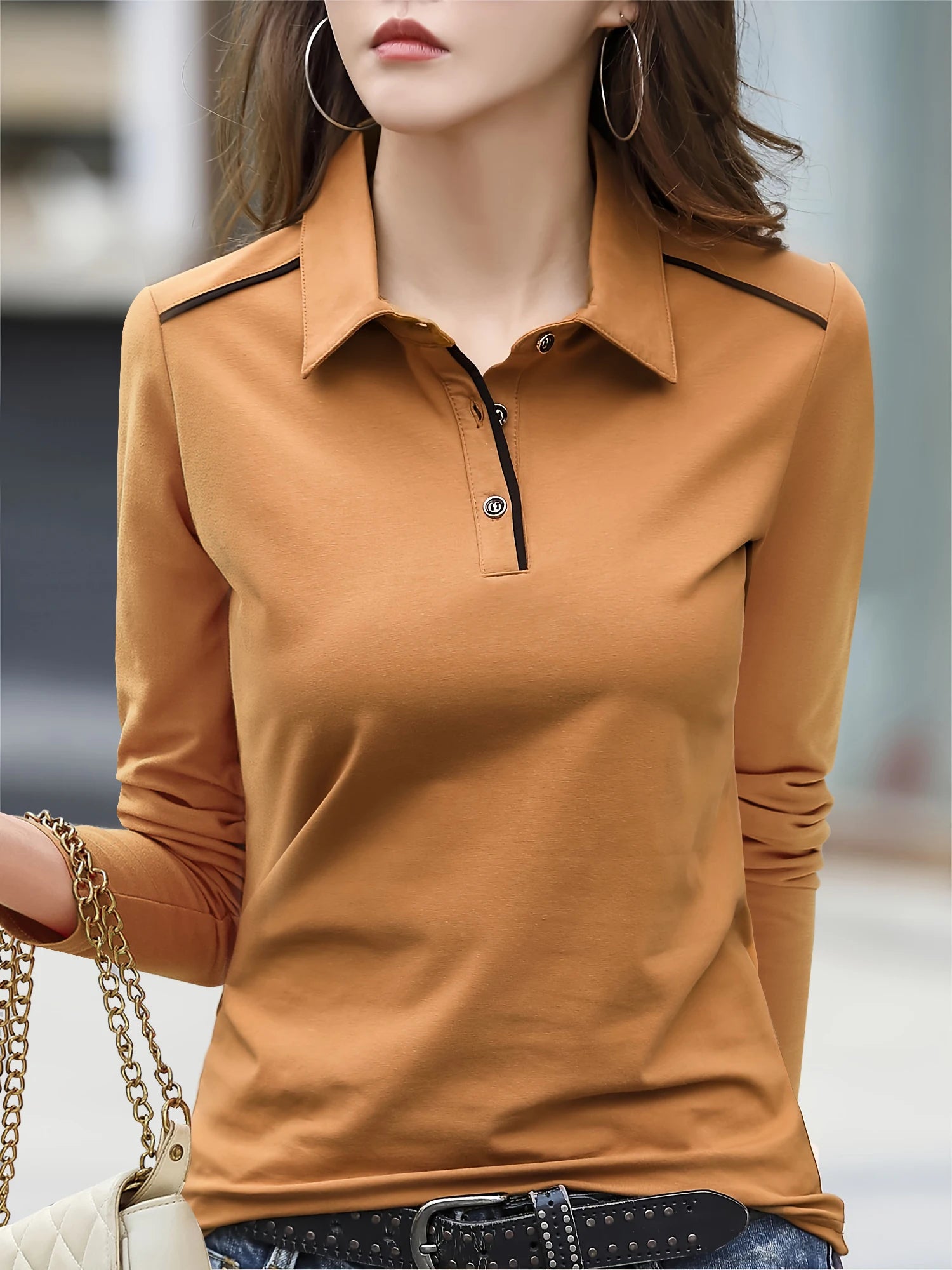 Women's Casual Chic Shirt - Long Sleeve,