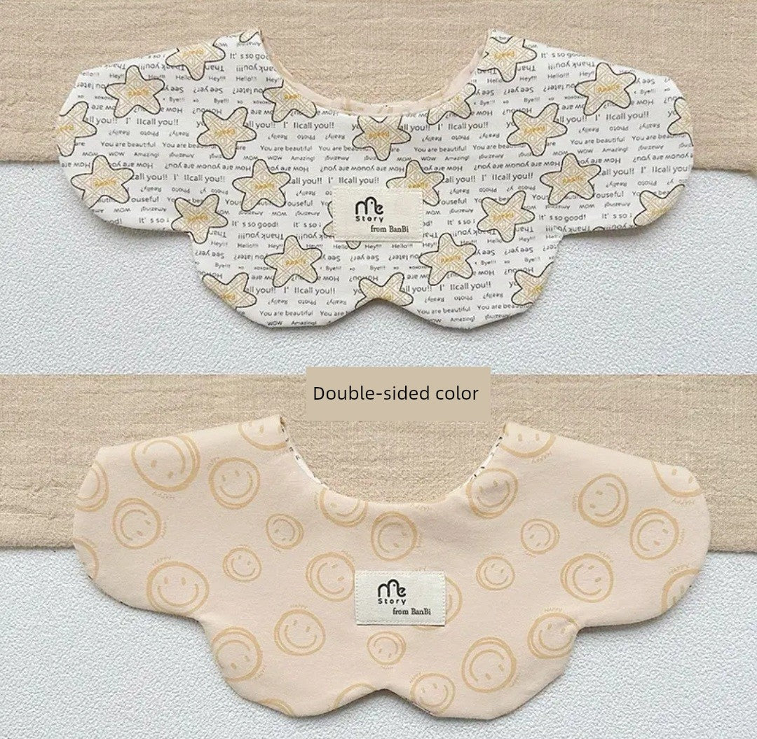 [2] Baby double-sided saliva towel ins K-style New arrival baby cotton bib Easiest for match double-sided saliva pocket bib