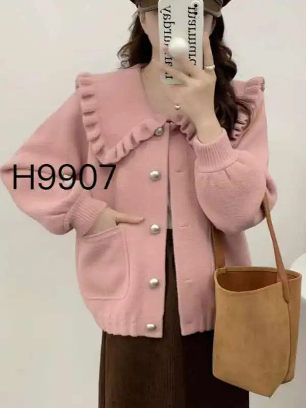 Women Jackets New Long Sleeve Doll Collar Women Jacket Black Elegant Jacket Coat Women Jaqueta Feminina Chaquetas De Mujer Q2180