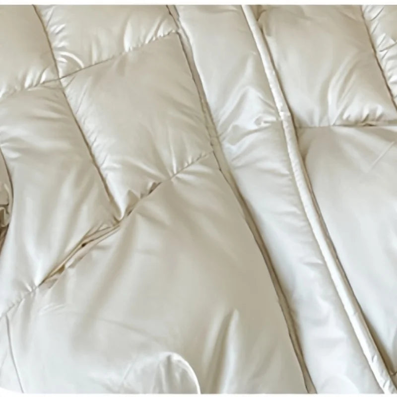 Children's Jacket Girl Thickened Cotton Padded Hooded Puffer Coat 4-8Y Boys Girls Warm Winter Clothes for Kids Shiny Outerwear