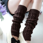 New Women Autumn And Winter Legwarmers Kapron Hemp Flowers Kneepad Leg Warmer Female Girls Pile Heap Socks Sports Safety