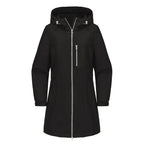 Women's Water-Repellent Hooded Windbreaker Casual Loose Solid Long Sleeve Outdoor Sports Trench Coat Spring Autumn Jacket