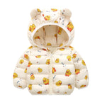 Baby Girls Hooded Down Jackets For Kids Coats Autumn Boys Cartoon Warm Jacket Coat Jacket Toddler Girl Zipper Jacket Outerwear