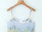 YENKYE Sexy Spaghetti Straps Floral Print Boho Dresses Women Elegant A-line Midi Summer Vacation Dress 2026 Robe