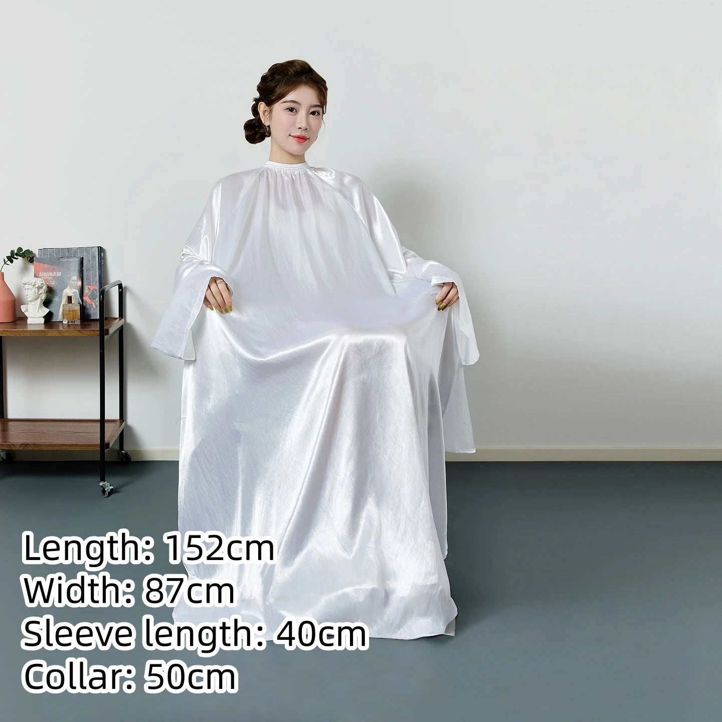 Large Size Hair Salon Hair Cutting Wrap Long Sleeve Hairdresser Robe Anti Hair Gown Barber Hairdressing Cloak Barbershop Apron