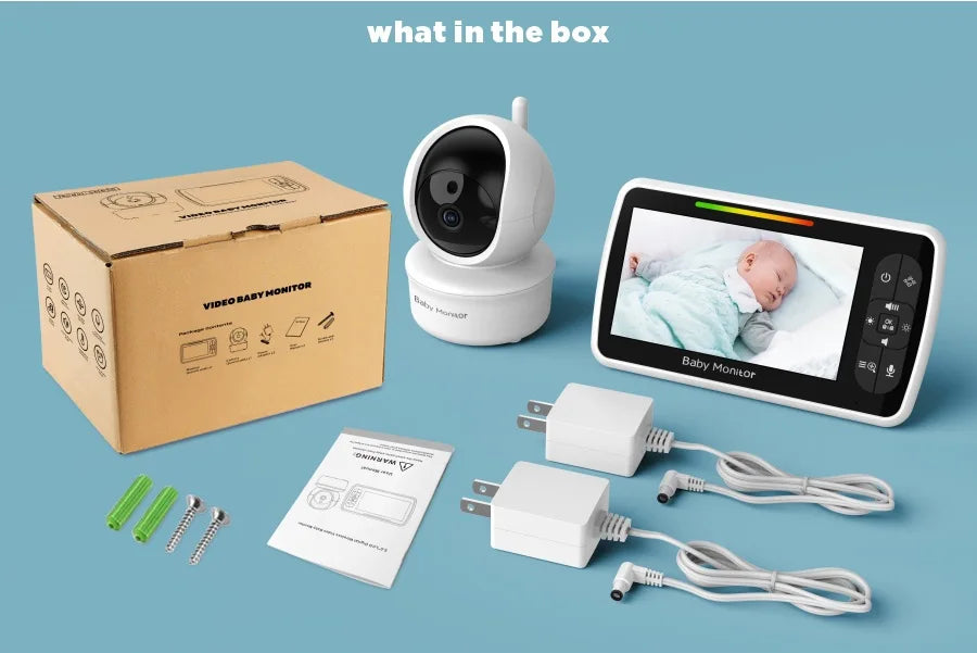 5 Inch Large Screen 360 Degree Bobbing Head 5 Inch Baby Monitor