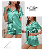 Women's Pajamas Set Satin Sleepwear
