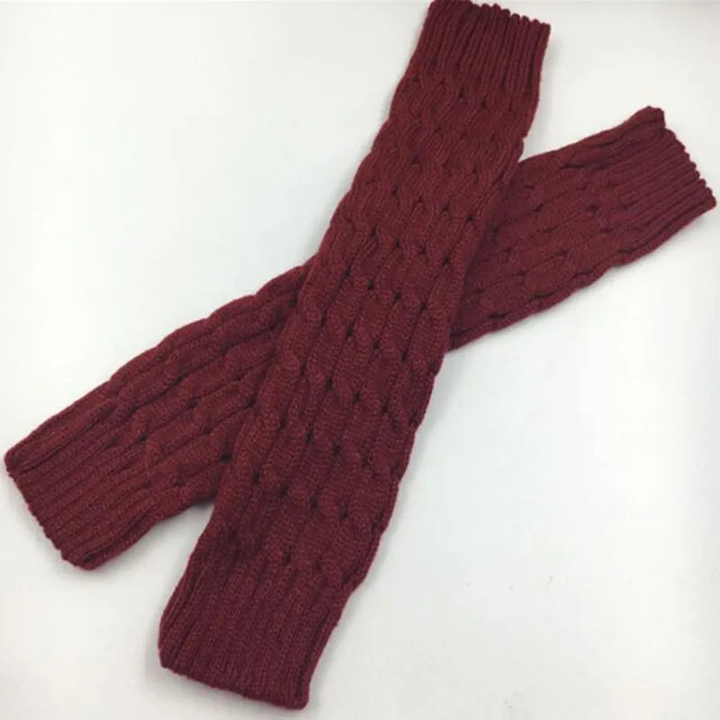 New Women Autumn And Winter Legwarmers Kapron Hemp Flowers Kneepad Leg Warmer Female Girls Pile Heap Socks Sports Safety