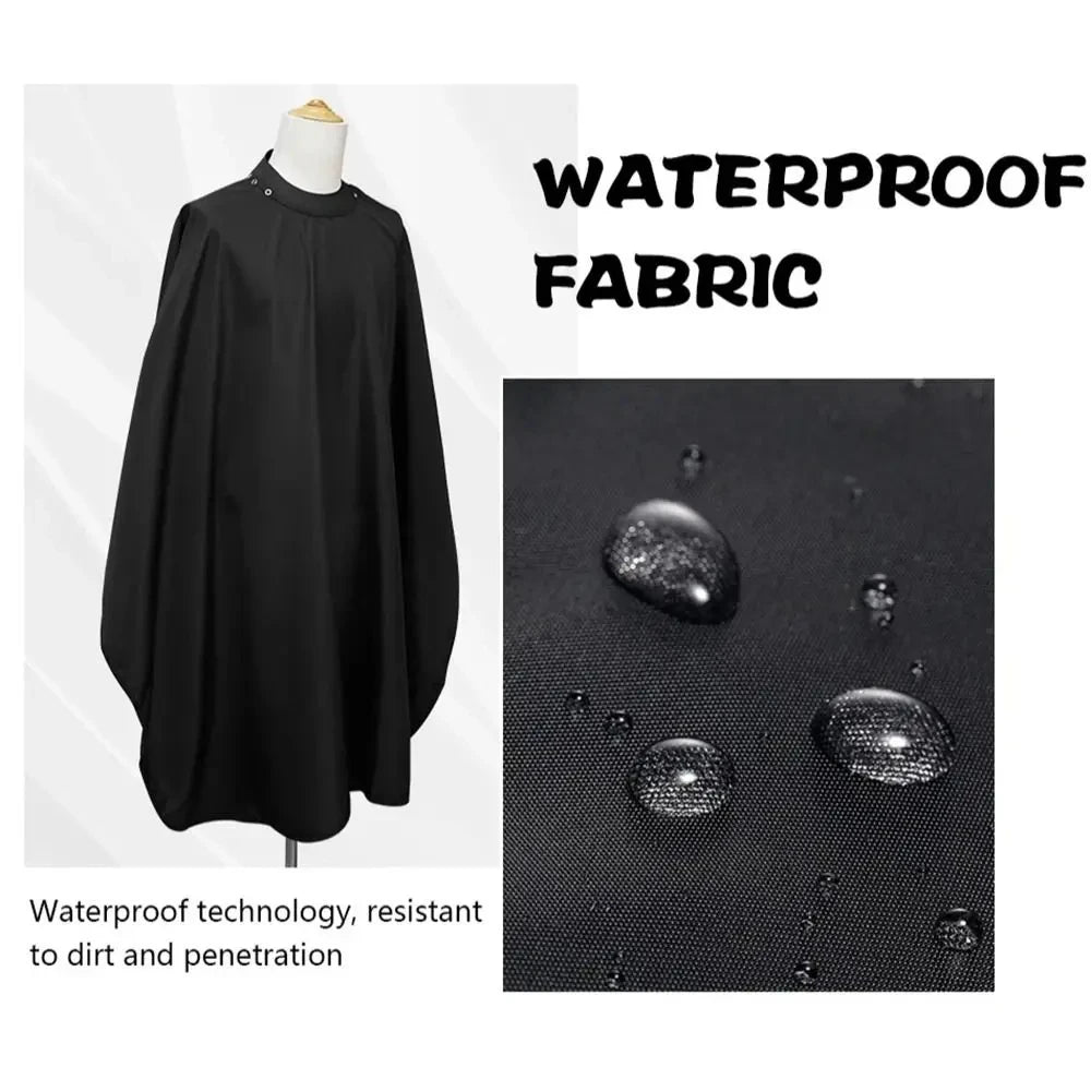 Professional Barber Cape Hair Cutting Cape Waterproof Silicone Collar Transparent Anti Static Salon Cape Eagle Shawl Style