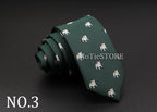 New Design Animal Tie For Men Polyester Woven Necktie Ladybug Dog Dinosaur Shark Jacquard Fashion Party Wedding Gravata Ties